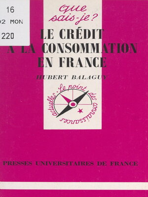 cover image of Le crédit à la consommation en France